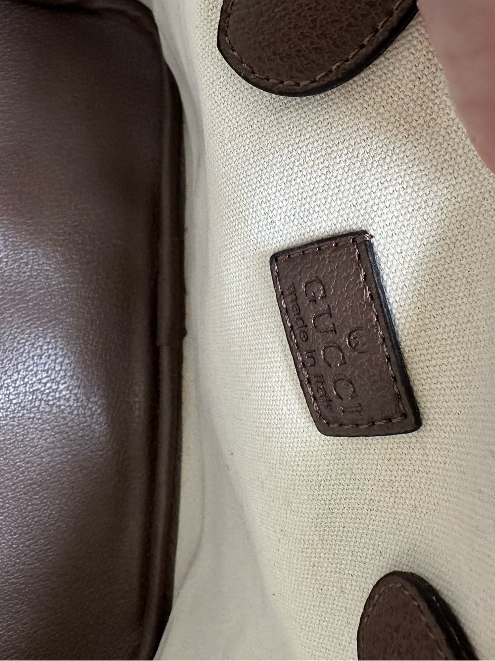 Gucci Beige and Brown GG Canvas Double-Handle Tote - Picture 10 of 10